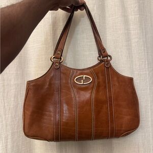 2000s Gucci wood emblem shoulder bag